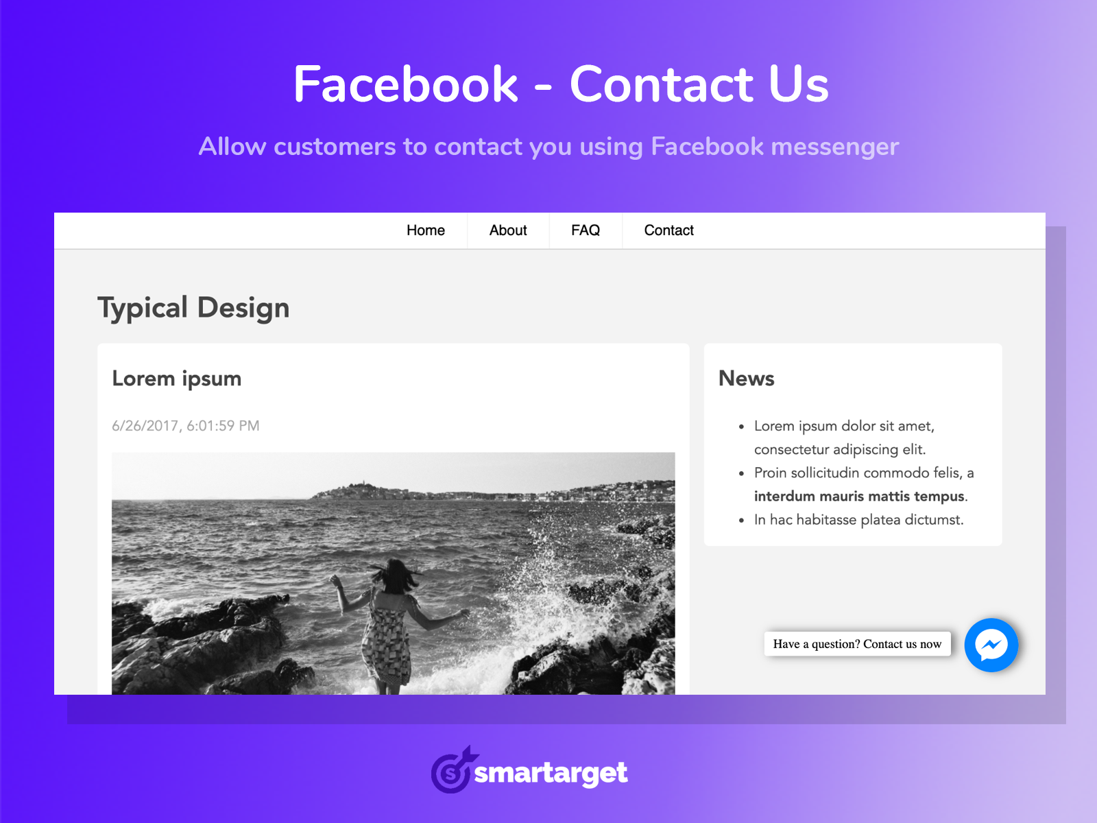 Smartarget Facebook Messenger - Contact Us Image