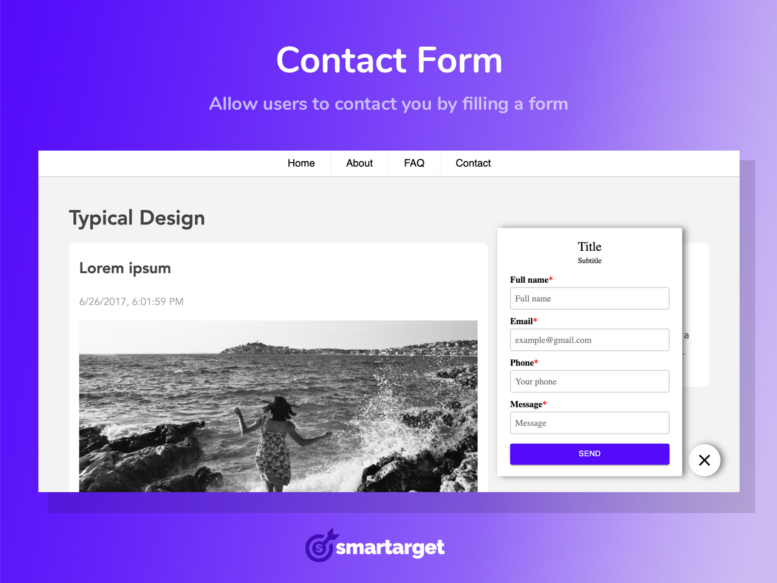 Smartarget - Contact Form Image