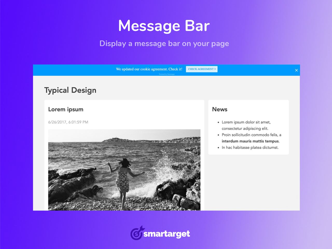Smartarget - Message Bar Image